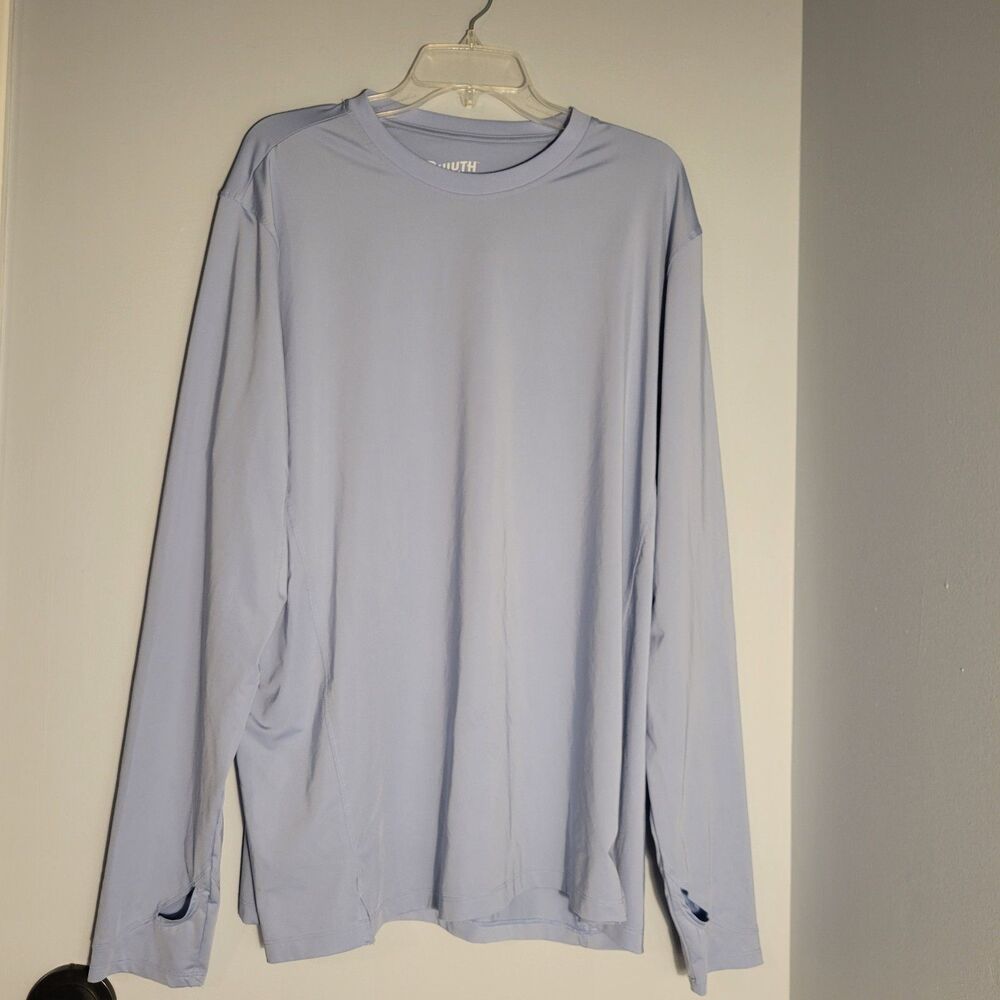 DULUTH TRADING Men's Shunburn Standard Fit Long Sleeve Crew Blue Size XL